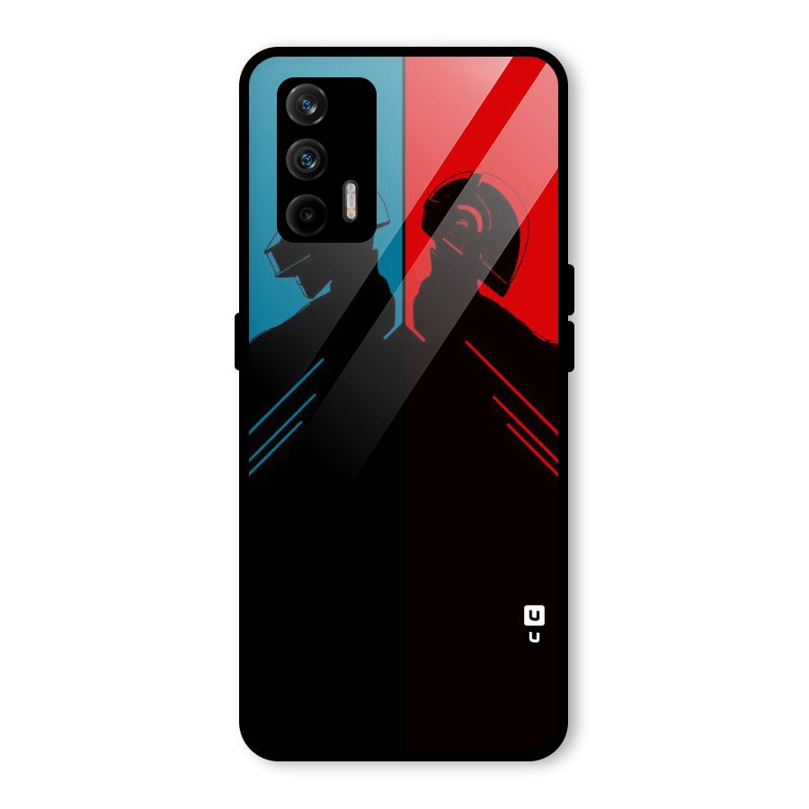 Fight Colours Glass Back Case for Realme X7 Max