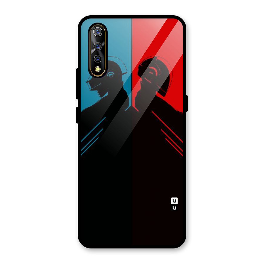 Fight Colours Glass Back Case for Vivo S1