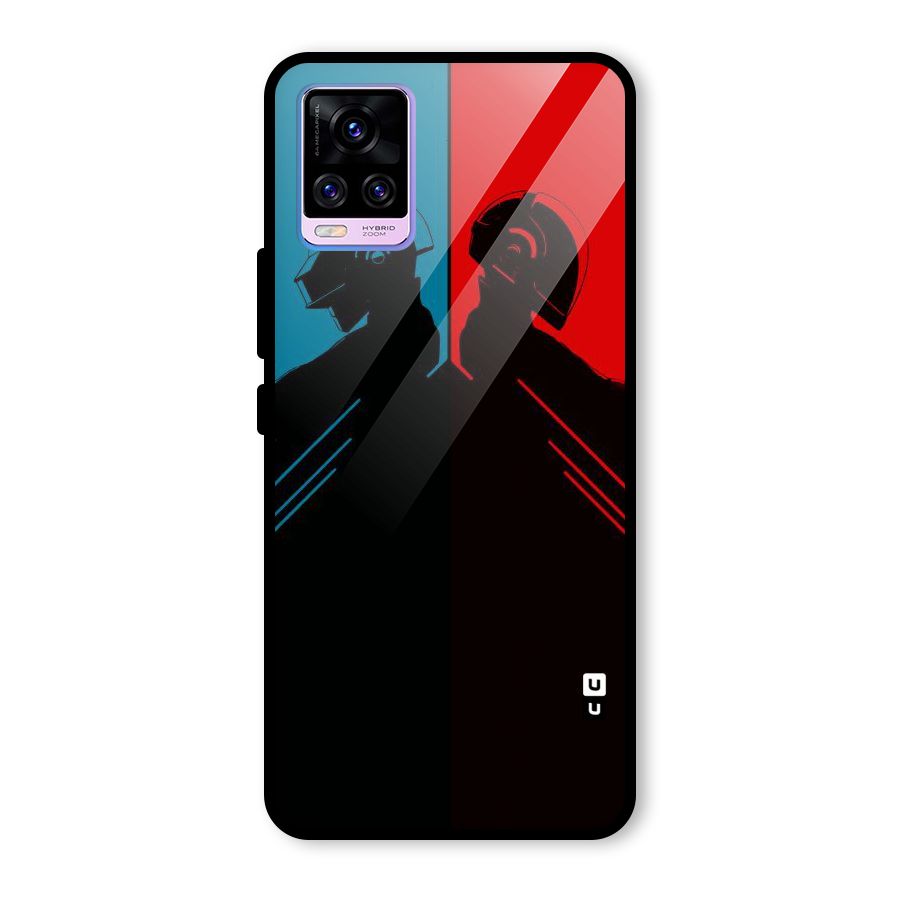 Fight Colours Glass Back Case for Vivo V20 Pro