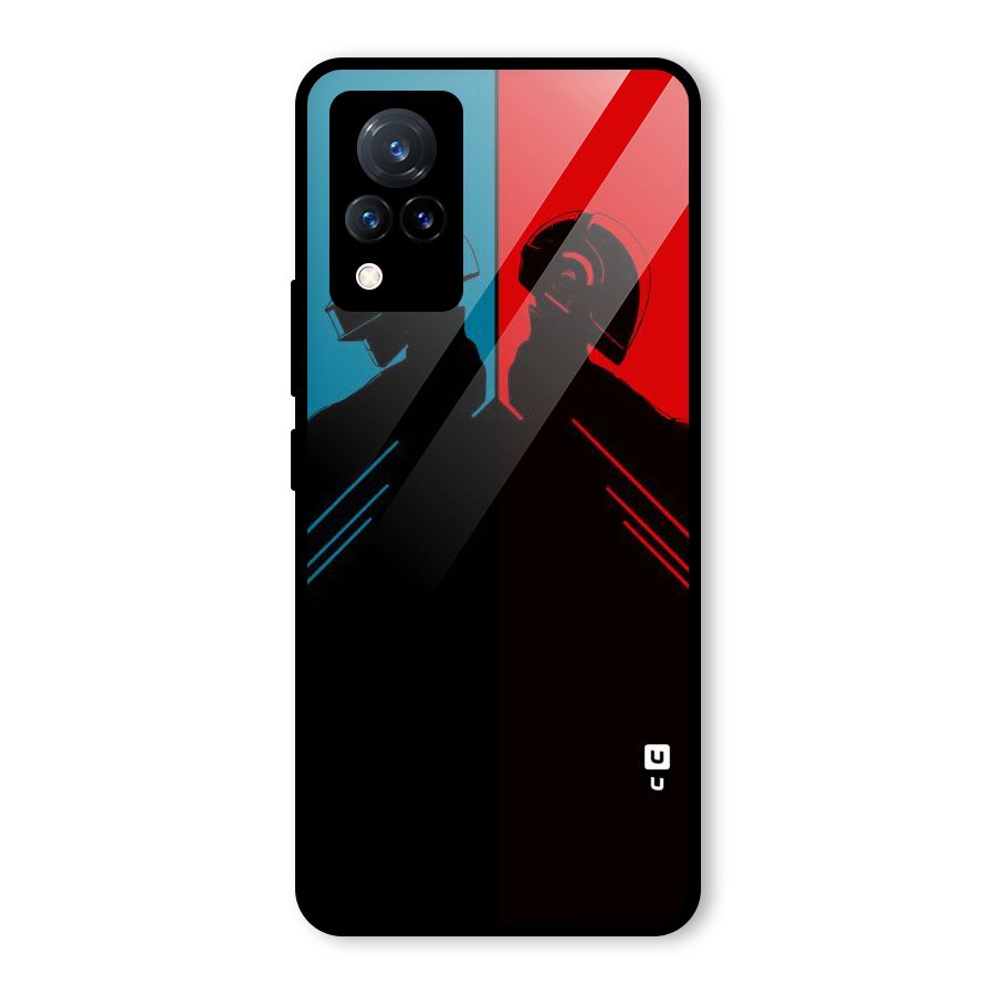 Fight Colours Glass Back Case for Vivo V21 5G