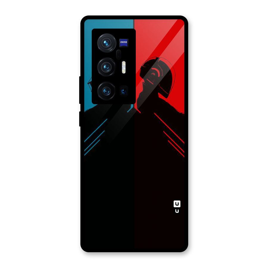 Fight Colours Glass Back Case for Vivo X70 Pro Plus