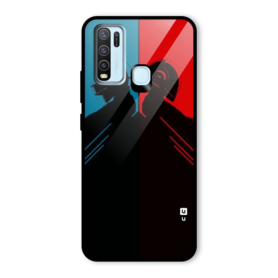 Fight Colours Glass Back Case for Vivo Y50