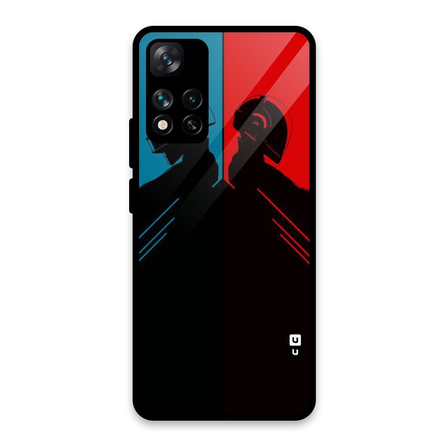 Fight Colours Glass Back Case for Xiaomi 11i HyperCharge 5G