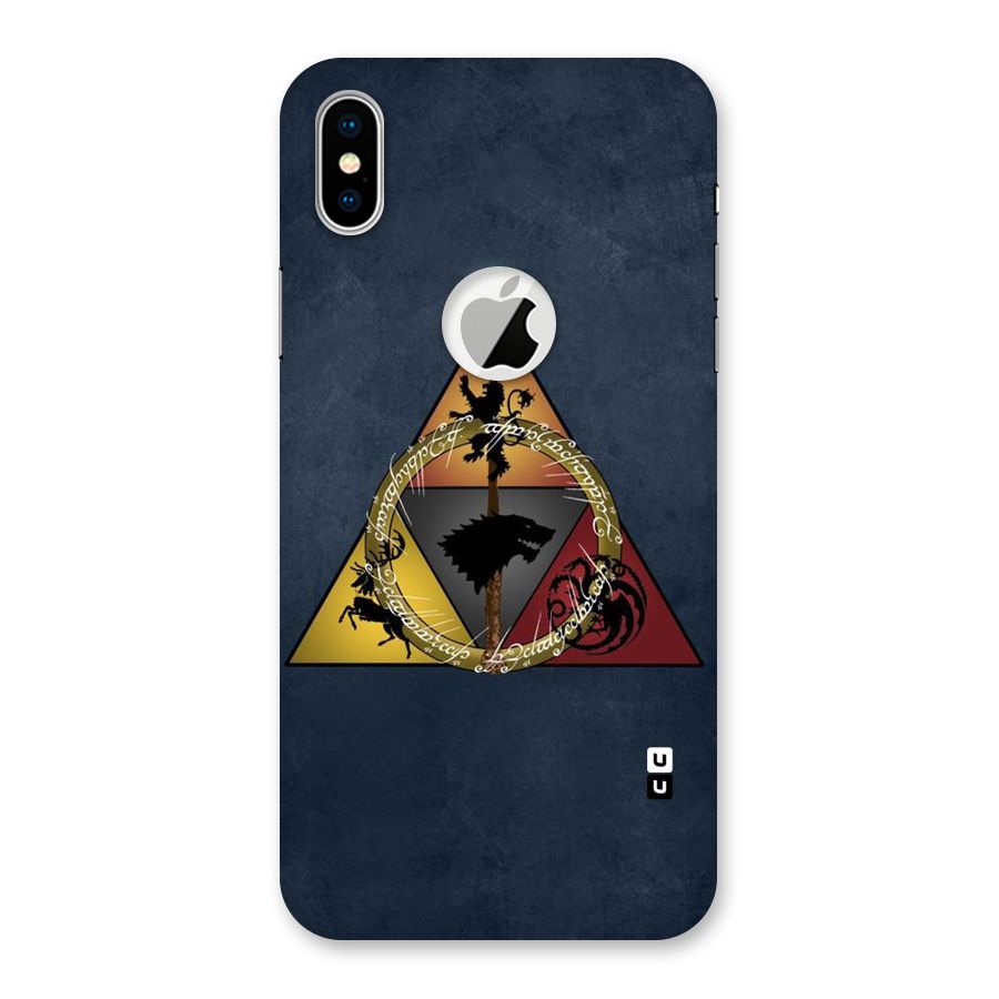 Fight For Crown Back Case for iPhone XS Logo Cut