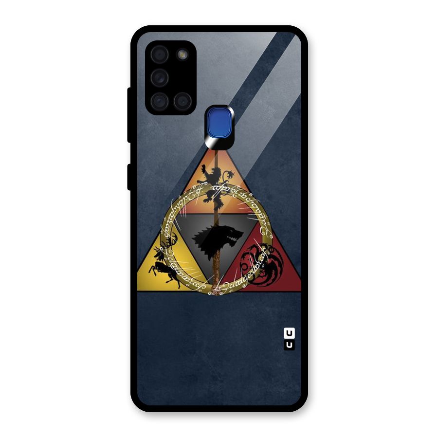 Fight For Crown Glass Back Case for Galaxy A21s