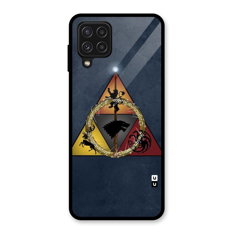 Fight For Crown Glass Back Case for Galaxy A22 4G