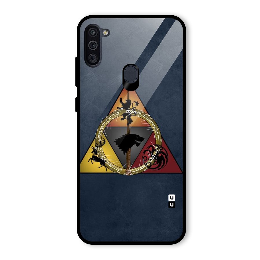 Fight For Crown Glass Back Case for Galaxy M11