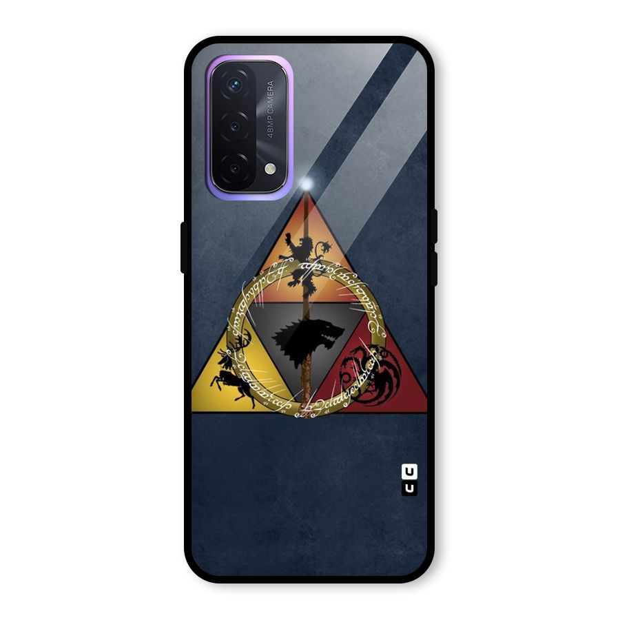 Fight For Crown Glass Back Case for Oppo A74 5G