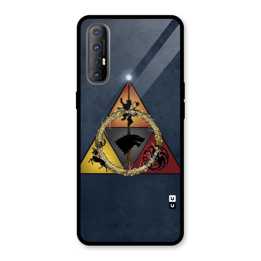 Fight For Crown Glass Back Case for Oppo Reno3 Pro