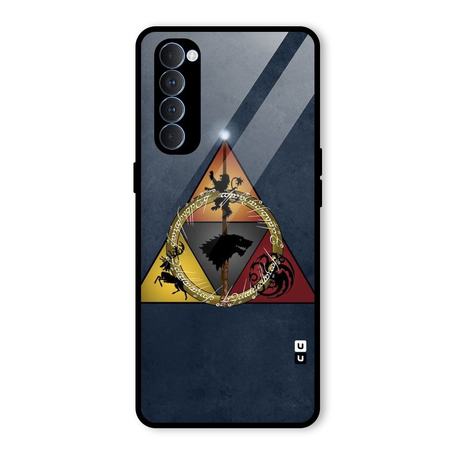 Fight For Crown Glass Back Case for Oppo Reno4 Pro