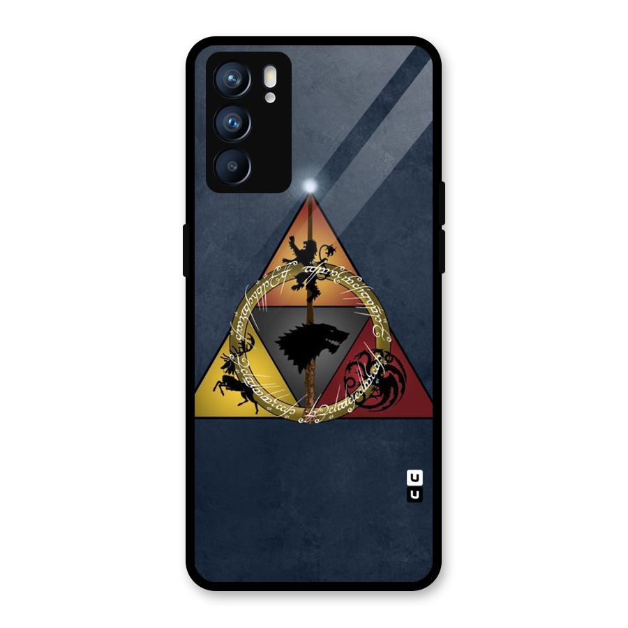 Fight For Crown Glass Back Case for Oppo Reno6 5G