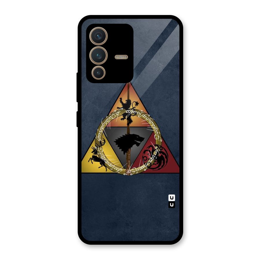 Fight For Crown Glass Back Case for Vivo V23 5G