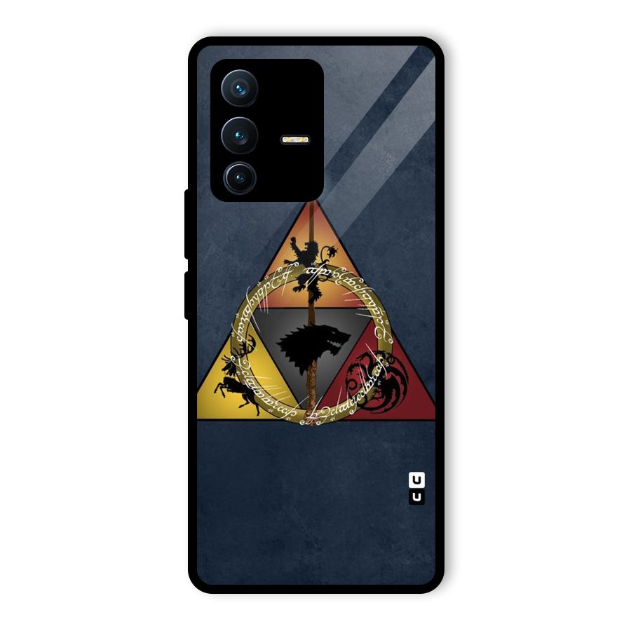Fight For Crown Glass Back Case for Vivo V23 Pro