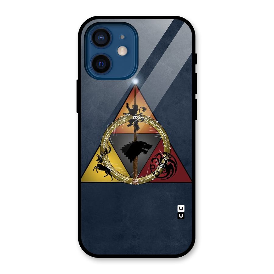 Fight For Crown Glass Back Case for iPhone 12 Mini