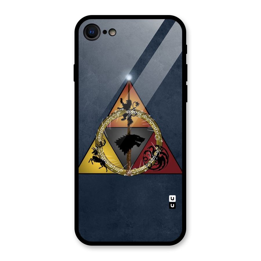 Fight For Crown Glass Back Case for iPhone SE 2022