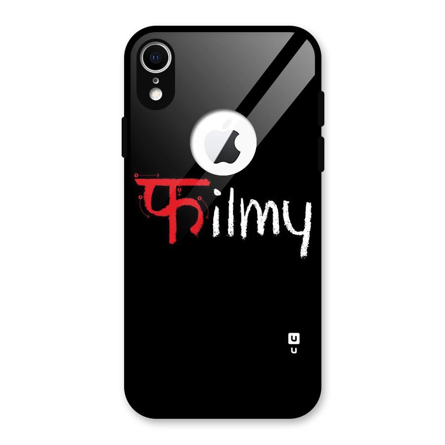 Filmy Glass Back Case for iPhone XR Logo Cut