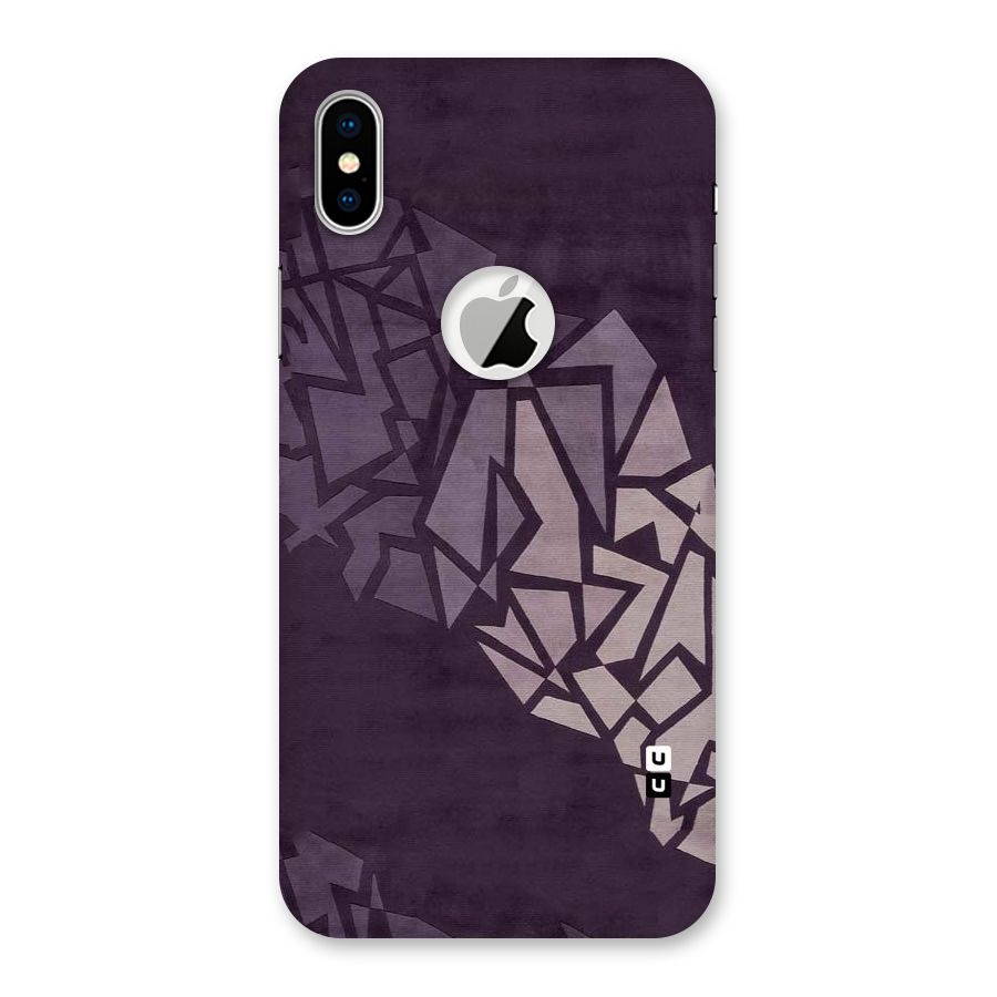 Fine Abstract Back Case for iPhone X Logo Cut
