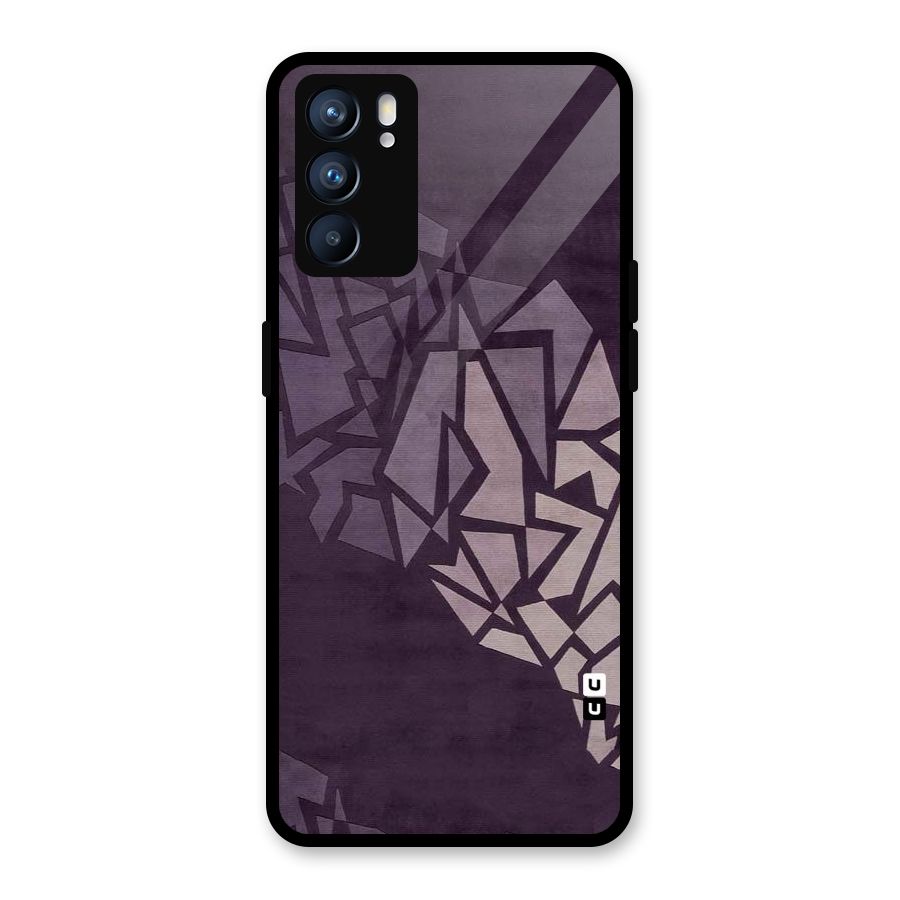 Fine Abstract Glass Back Case for Oppo Reno6 5G