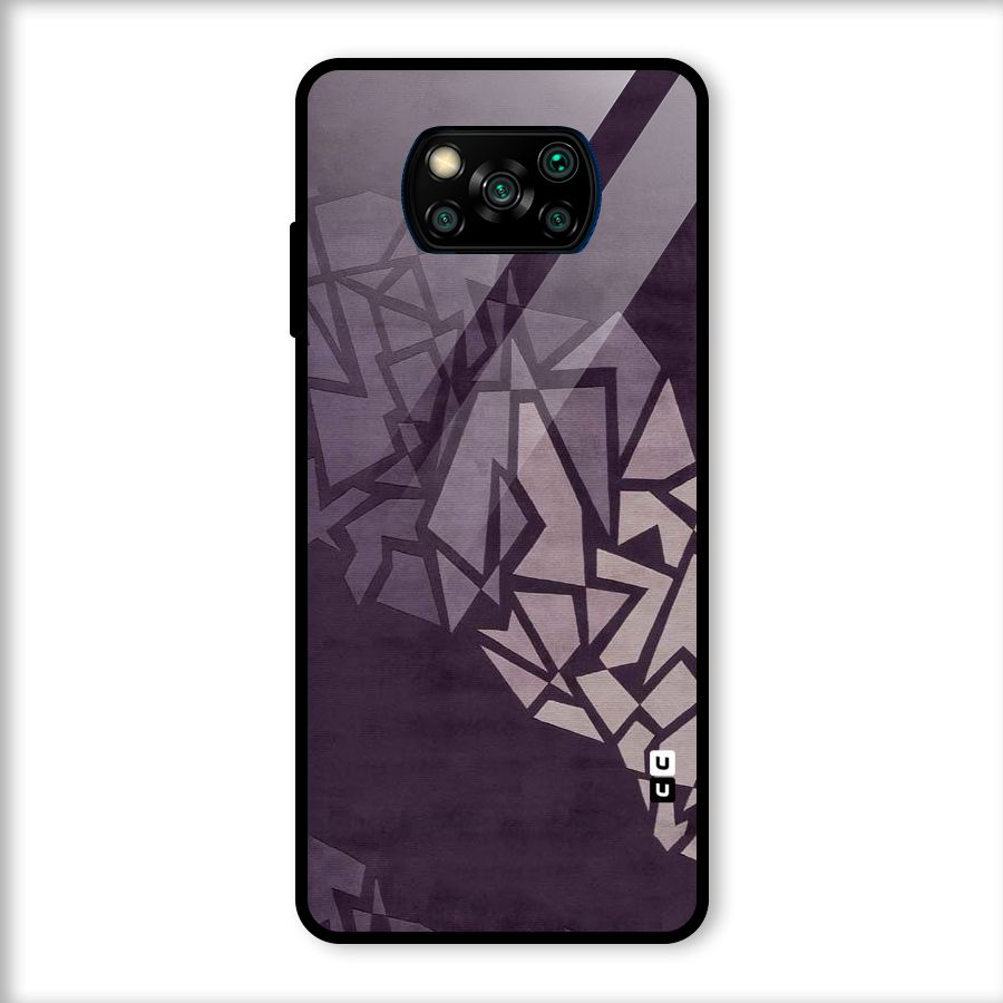 Fine Abstract Glass Back Case for Poco X3