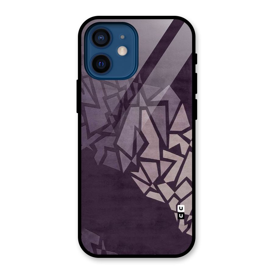 Fine Abstract Glass Back Case for iPhone 12 Mini
