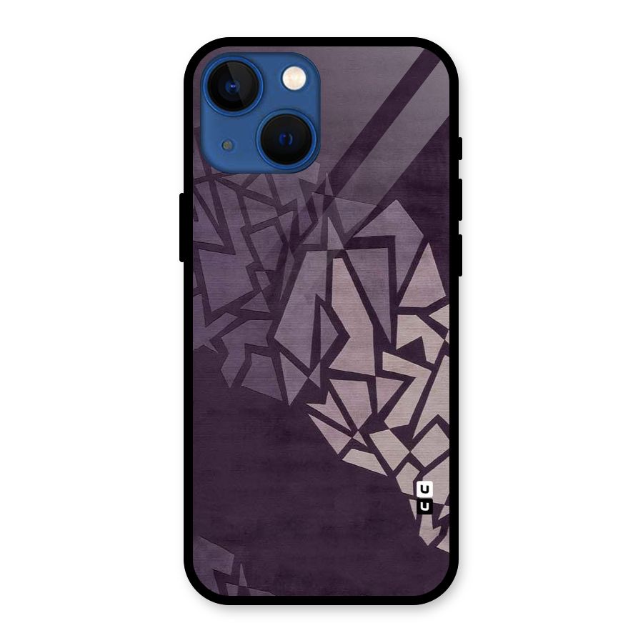 Fine Abstract Glass Back Case for iPhone 13 Mini