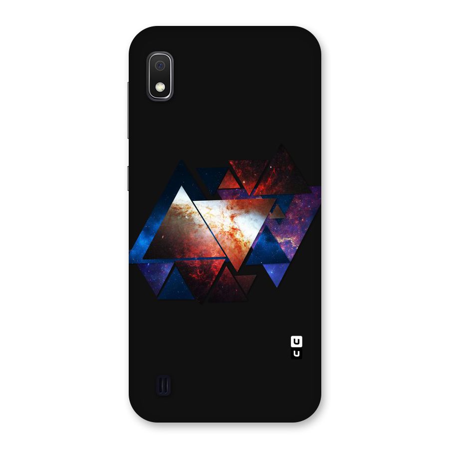 Fire Galaxy Triangles Back Case for Galaxy A10