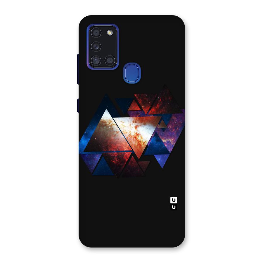 Fire Galaxy Triangles Back Case for Galaxy A21s