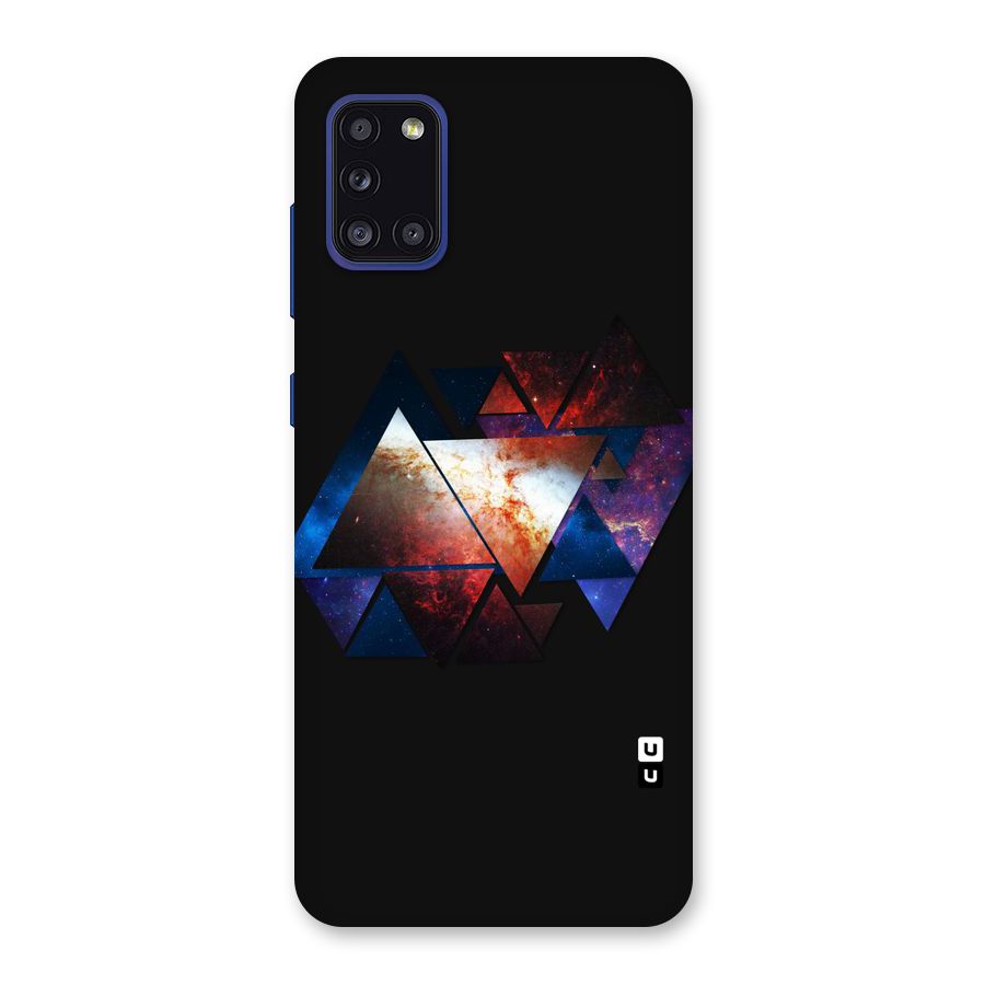 Fire Galaxy Triangles Back Case for Galaxy A31