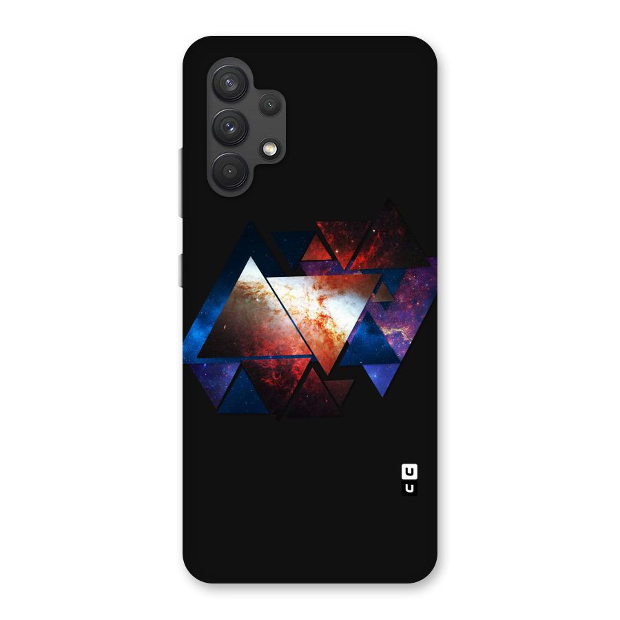 Fire Galaxy Triangles Back Case for Galaxy A32