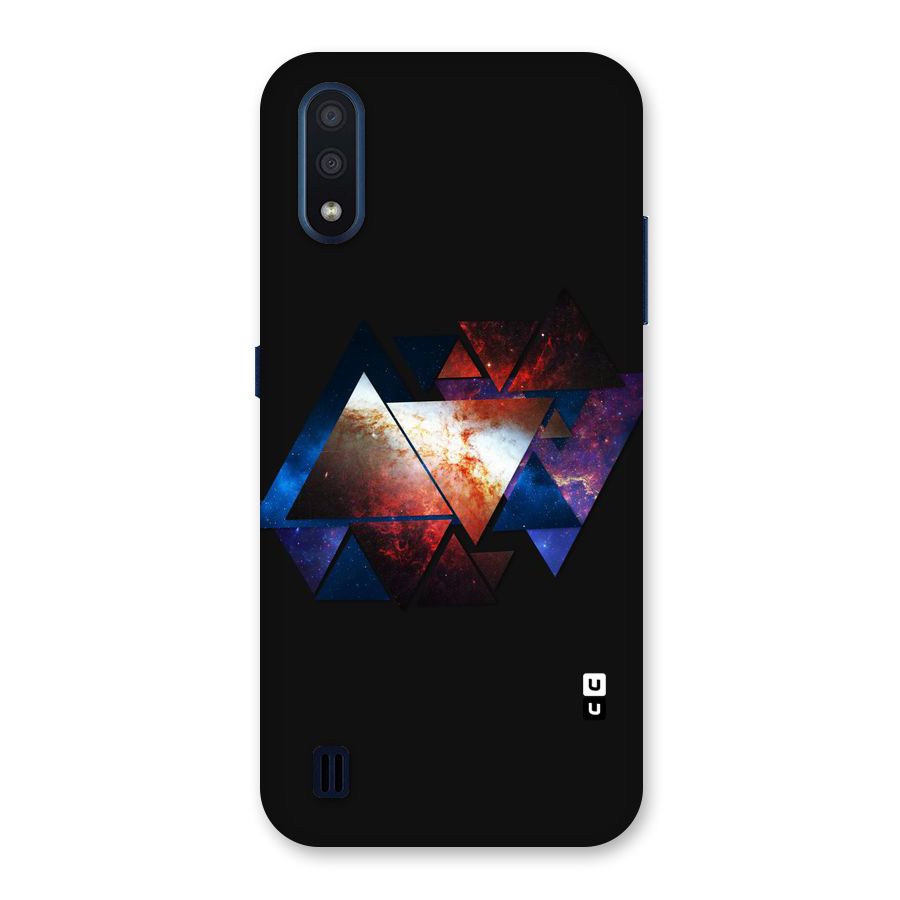 Fire Galaxy Triangles Back Case for Galaxy M01