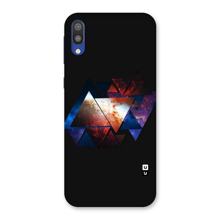 Fire Galaxy Triangles Back Case for Galaxy M10