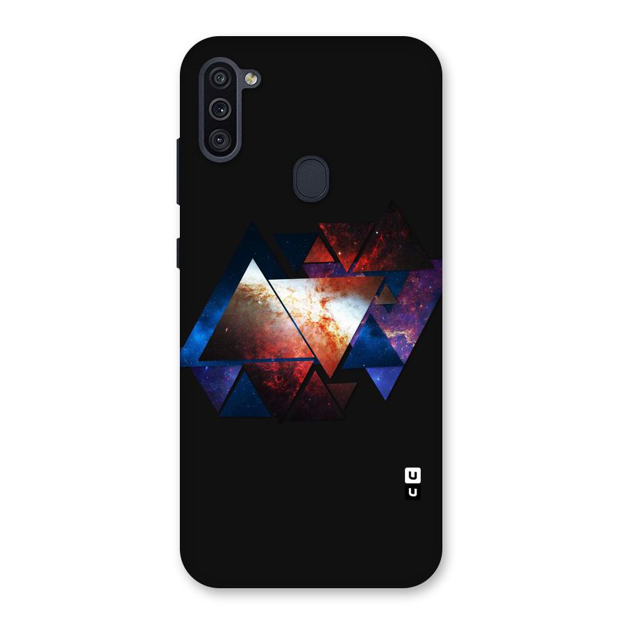Fire Galaxy Triangles Back Case for Galaxy M11