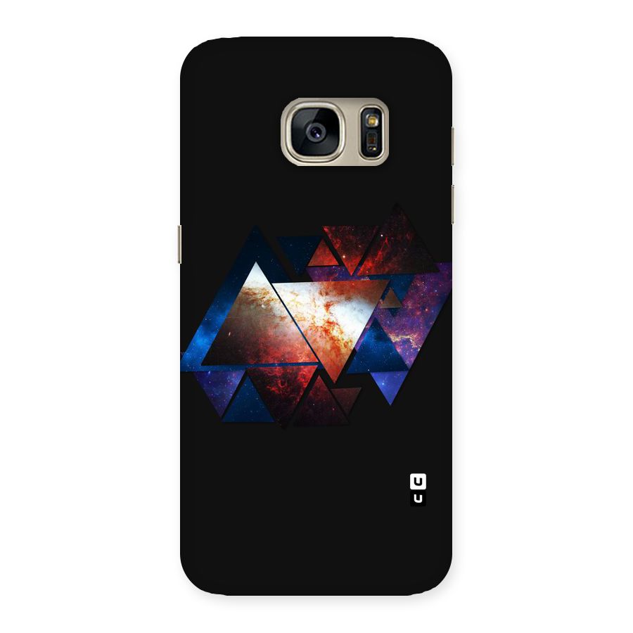 Fire Galaxy Triangles Back Case for Galaxy S7