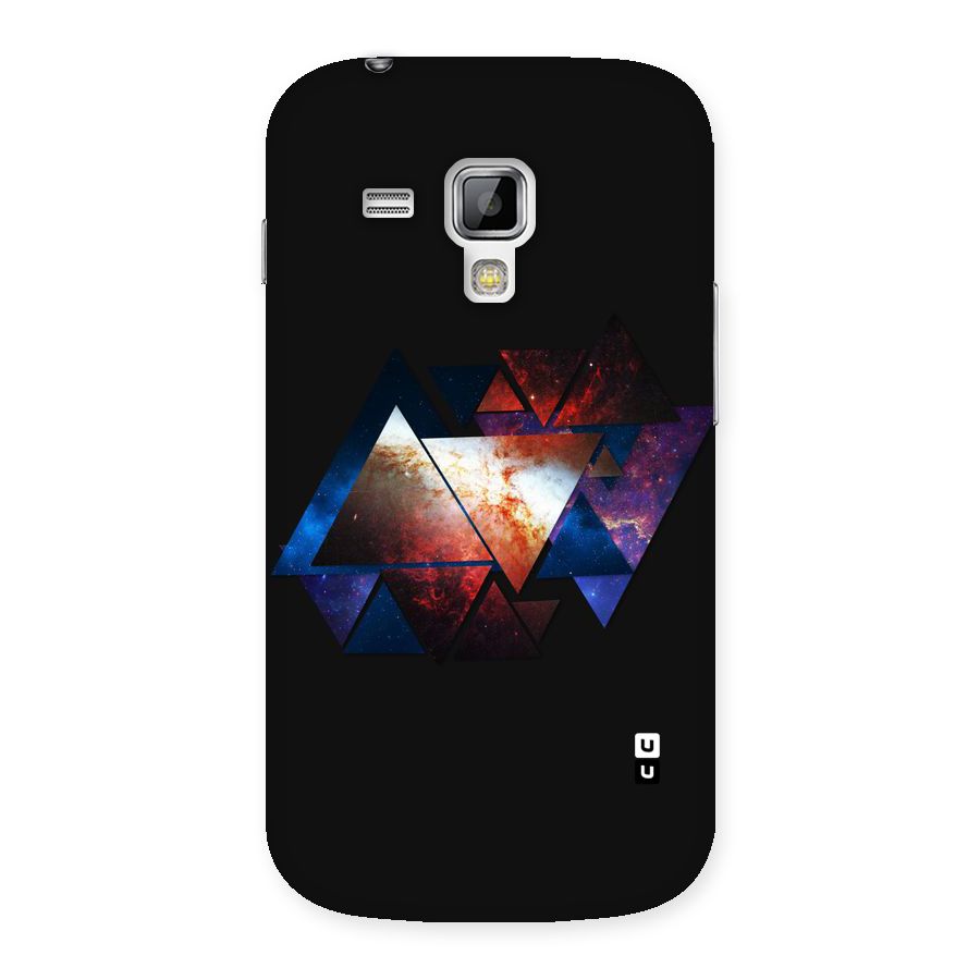 Fire Galaxy Triangles Back Case for Galaxy S Duos