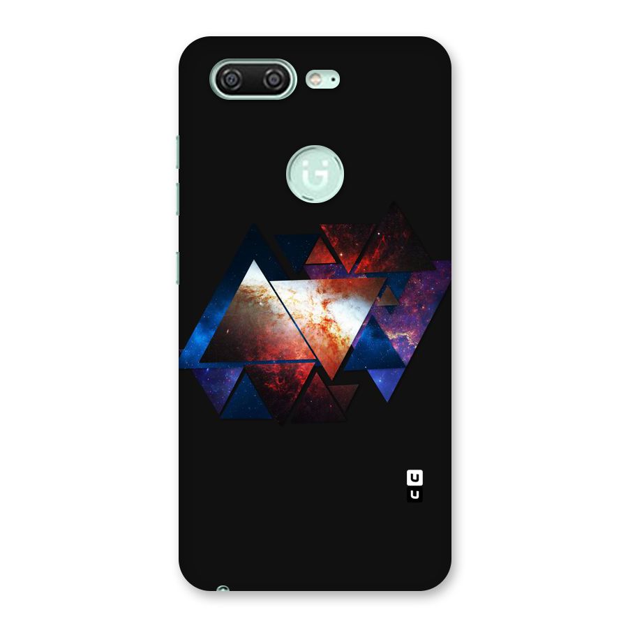 Fire Galaxy Triangles Back Case for Gionee S10
