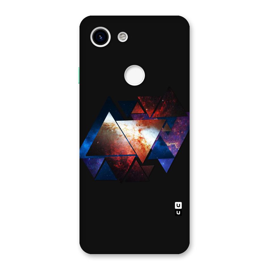 Fire Galaxy Triangles Back Case for Google Pixel 3