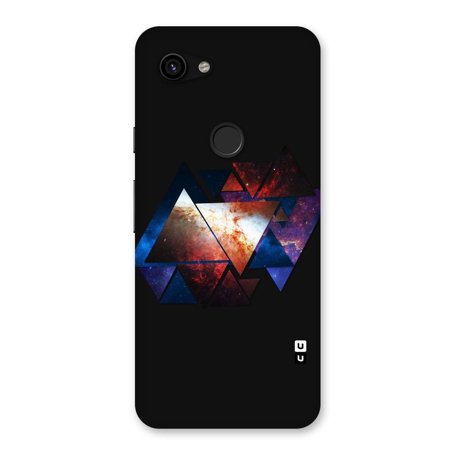 Fire Galaxy Triangles Back Case for Google Pixel 3a