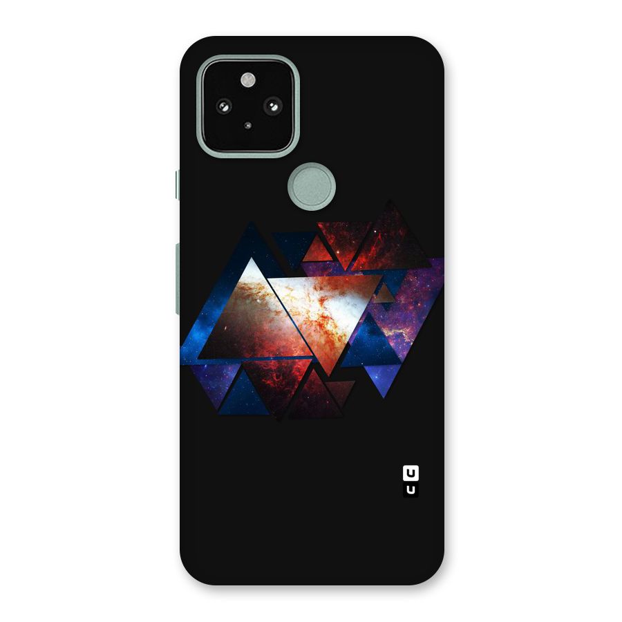 Fire Galaxy Triangles Back Case for Google Pixel 5
