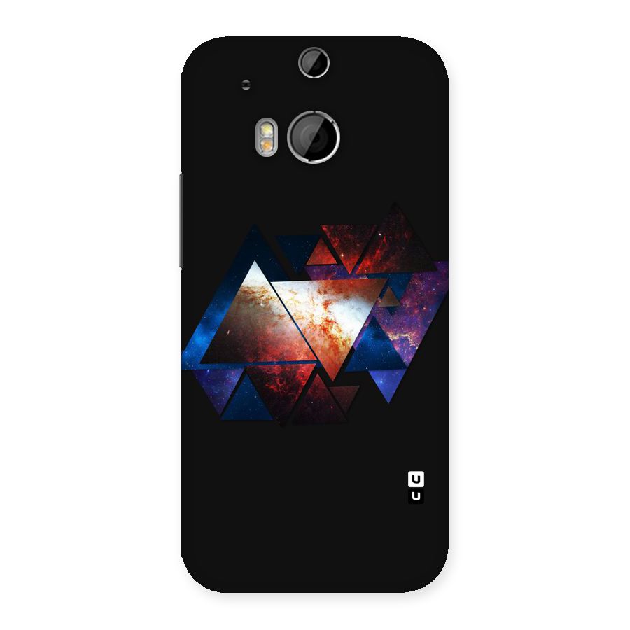 Fire Galaxy Triangles Back Case for HTC One M8