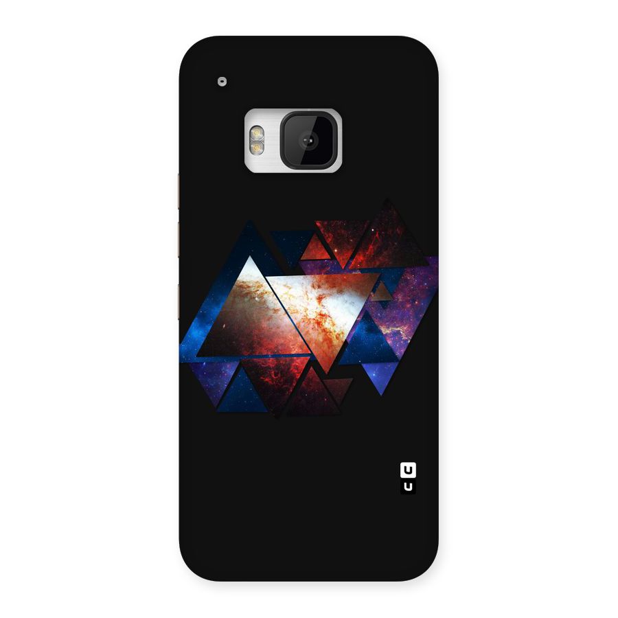 Fire Galaxy Triangles Back Case for HTC One M9