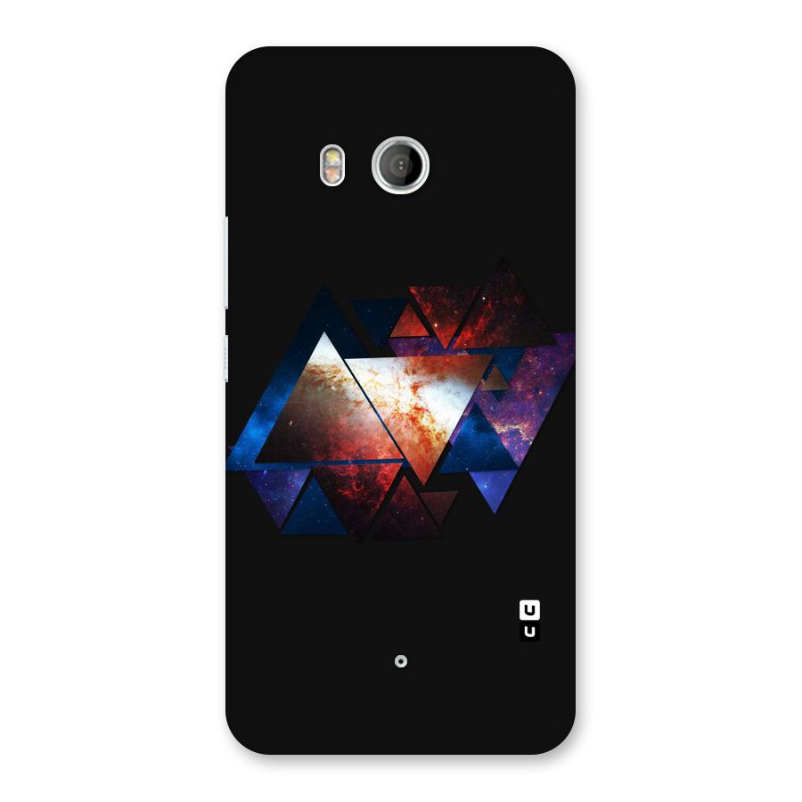 Fire Galaxy Triangles Back Case for HTC U11