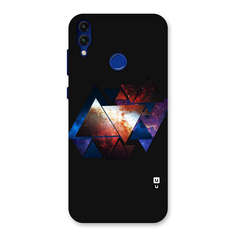 Fire Galaxy Triangles Back Case for Honor 8C