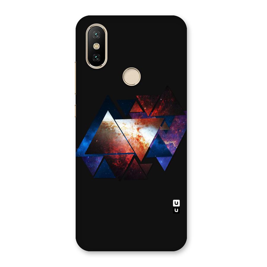 Fire Galaxy Triangles Back Case for Mi A2