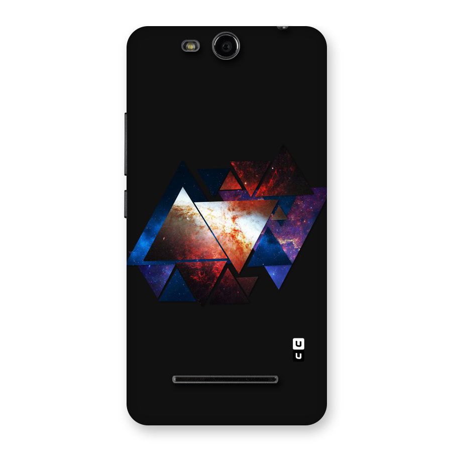 Fire Galaxy Triangles Back Case for Micromax Canvas Juice 3 Q392