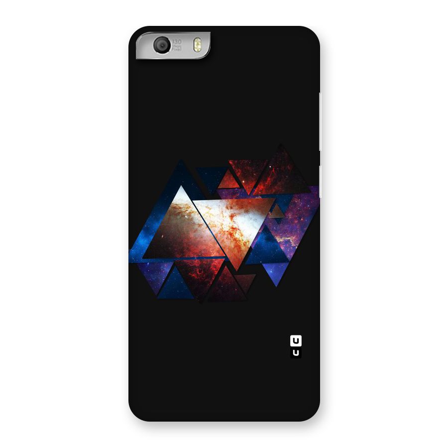 Fire Galaxy Triangles Back Case for Micromax Canvas Knight 2