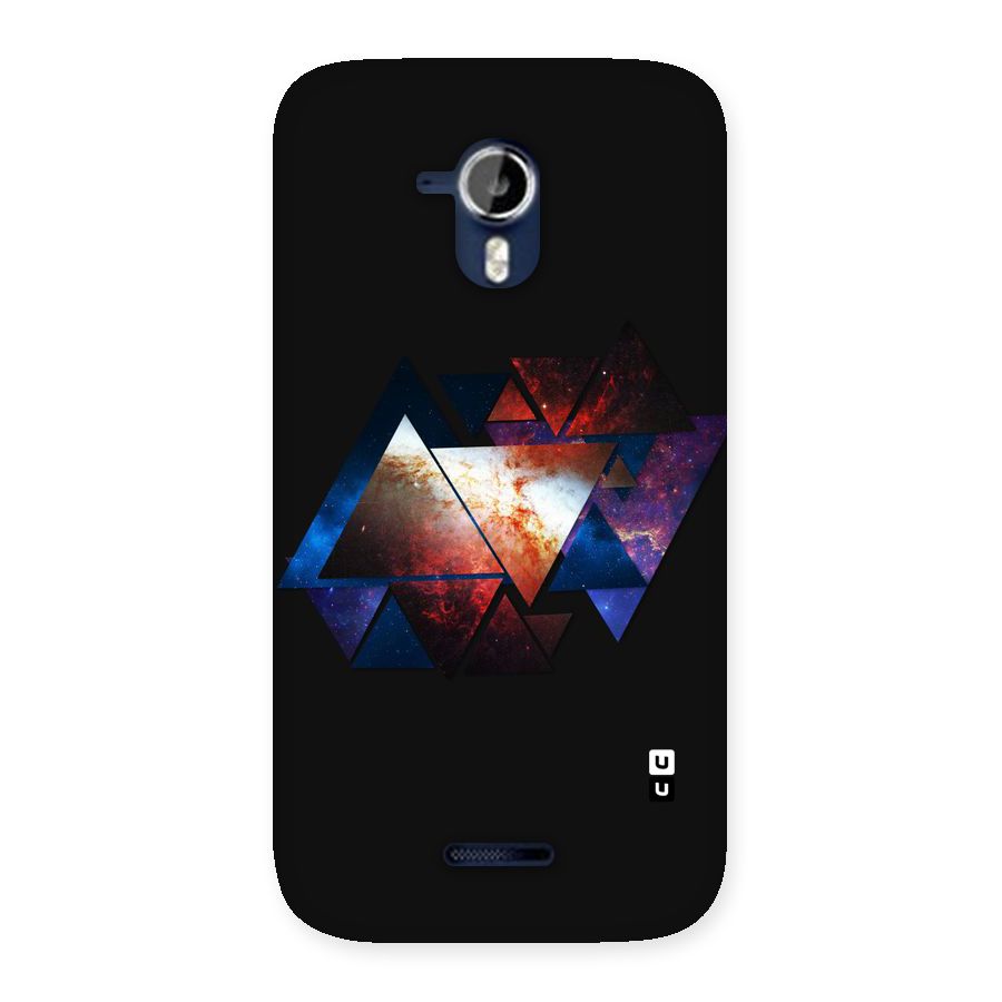 Fire Galaxy Triangles Back Case for Micromax Canvas Magnus A117