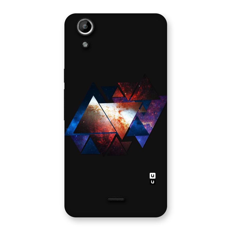 Fire Galaxy Triangles Back Case for Micromax Canvas Selfie Lens Q345