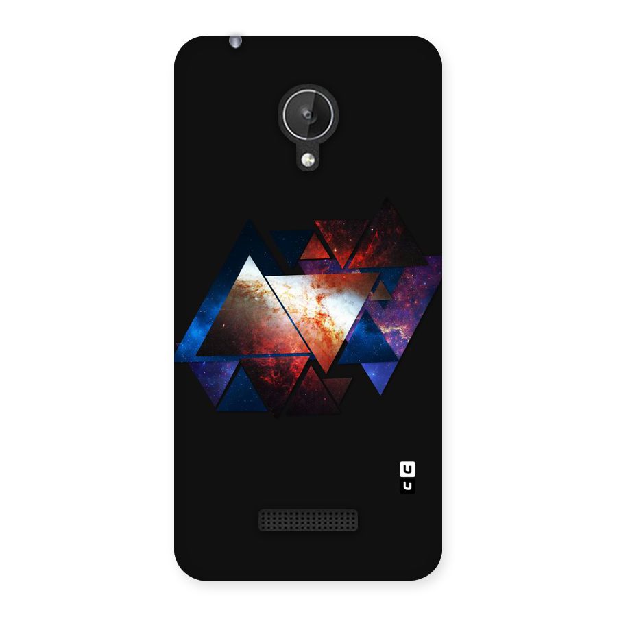 Fire Galaxy Triangles Back Case for Micromax Canvas Spark Q380