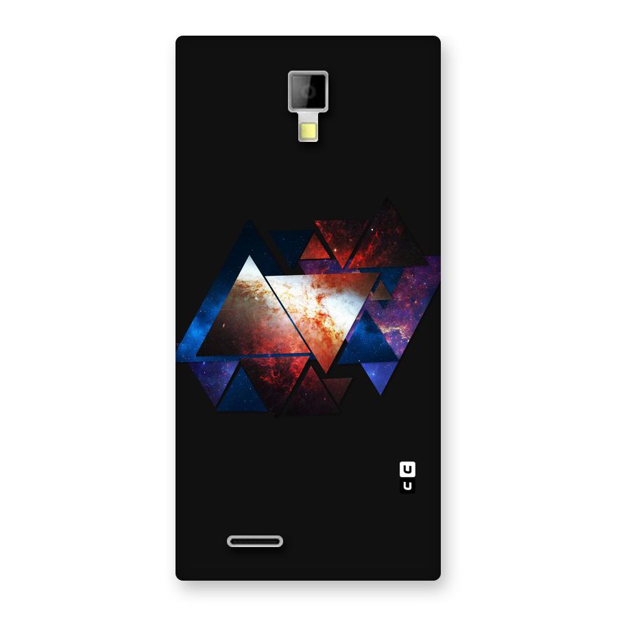 Fire Galaxy Triangles Back Case for Micromax Canvas Xpress A99