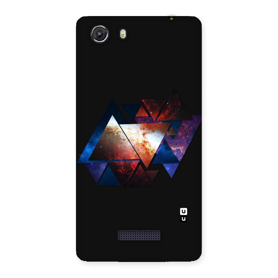 Fire Galaxy Triangles Back Case for Micromax Unite 3